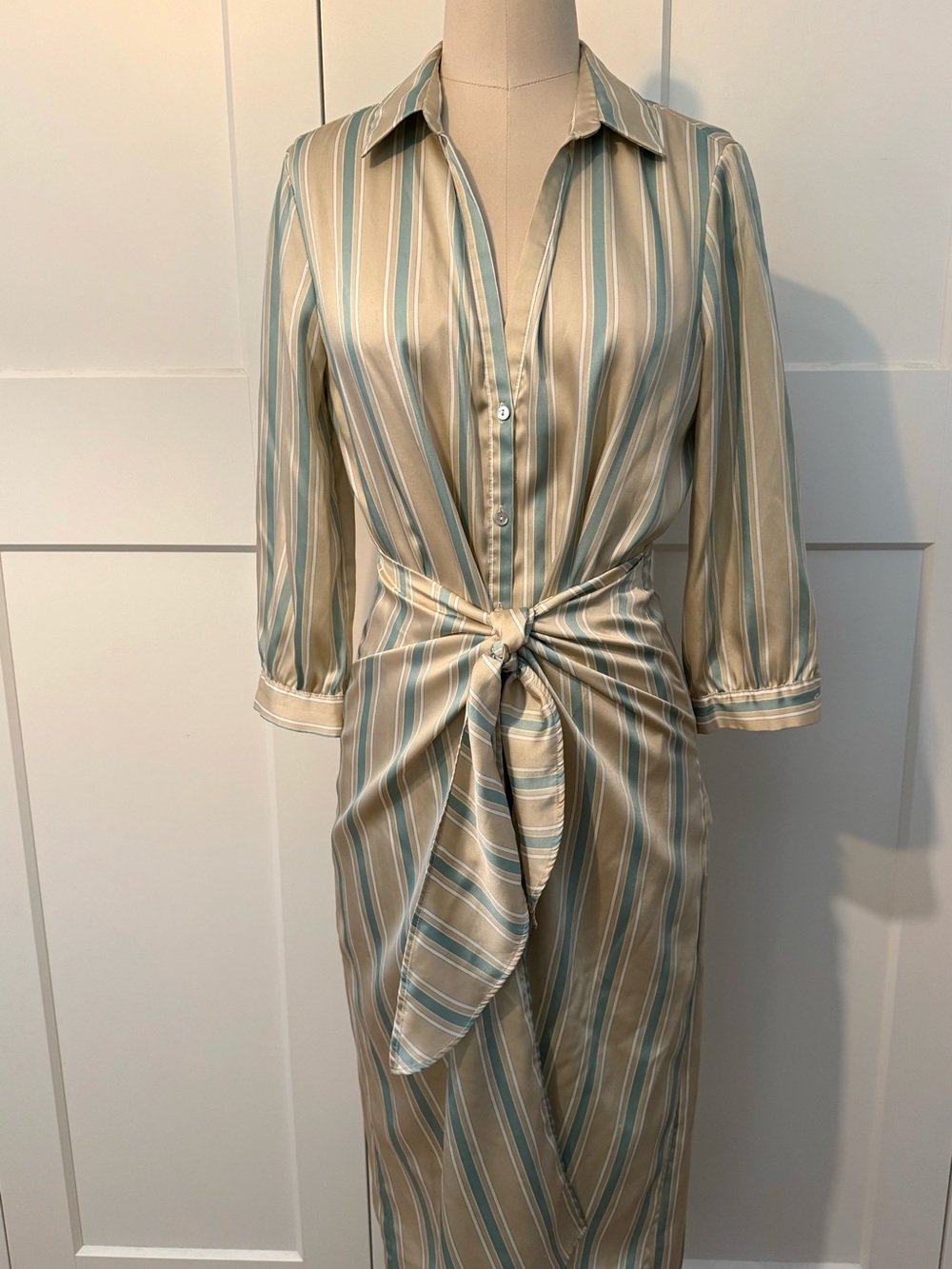 Zara striped shirt dress size L